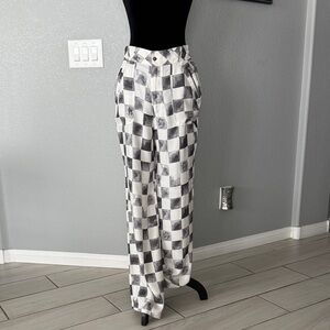 NWOT Jen’s Pirate Booty Wide-Leg Pants in Black and White